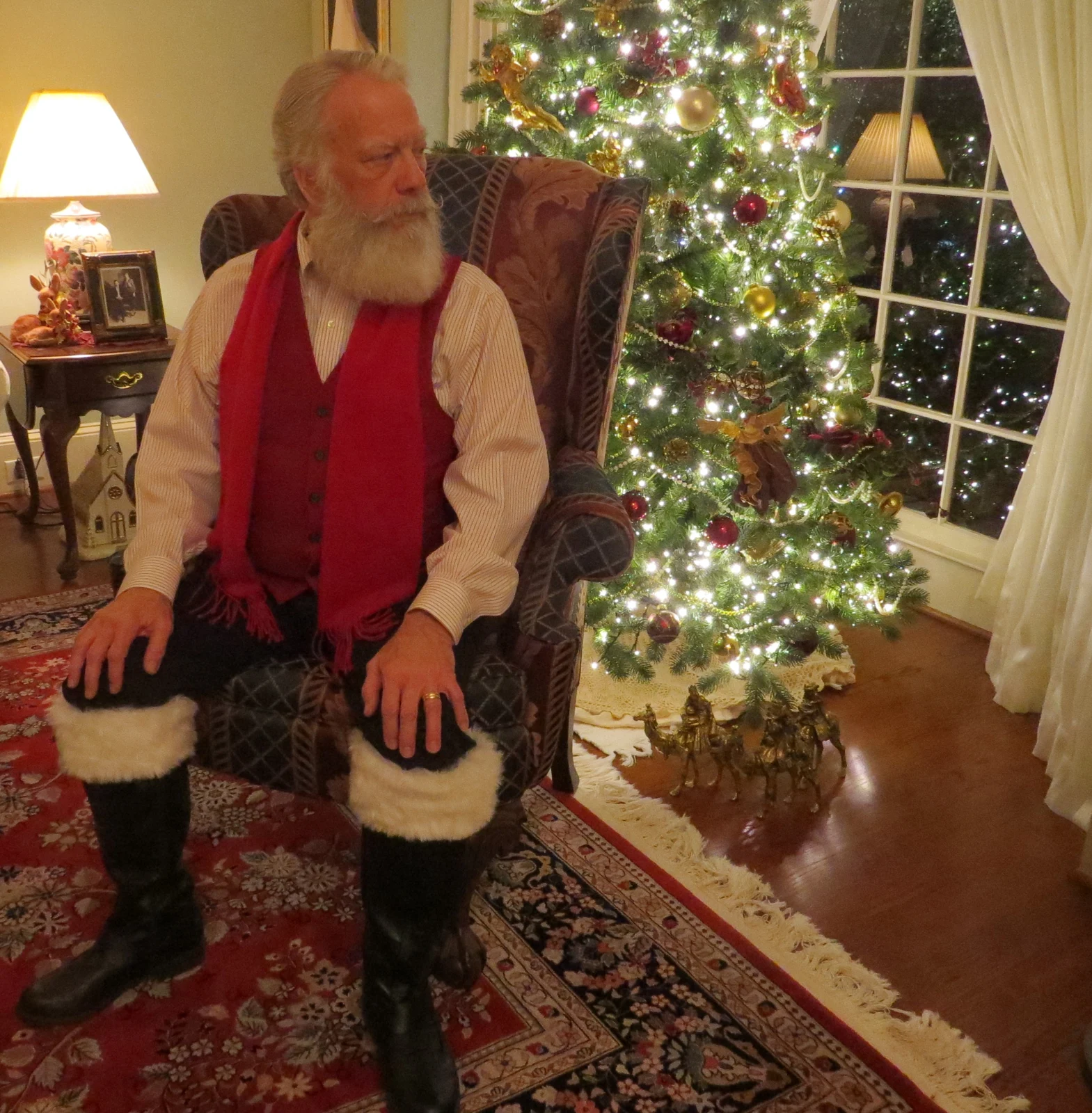 Santa, at home with Santa Carl